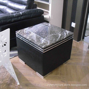 End table with marble top